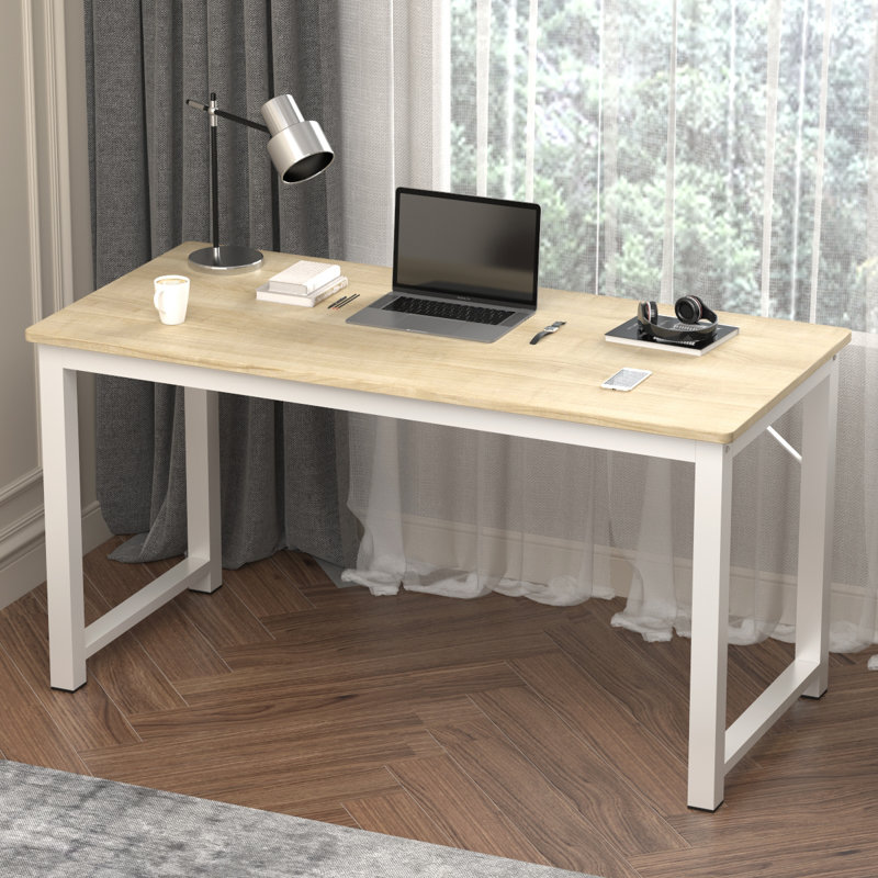 Inbox Zero Simple Solid Wood Desk MDF Desktop Fashion Simplicity Style